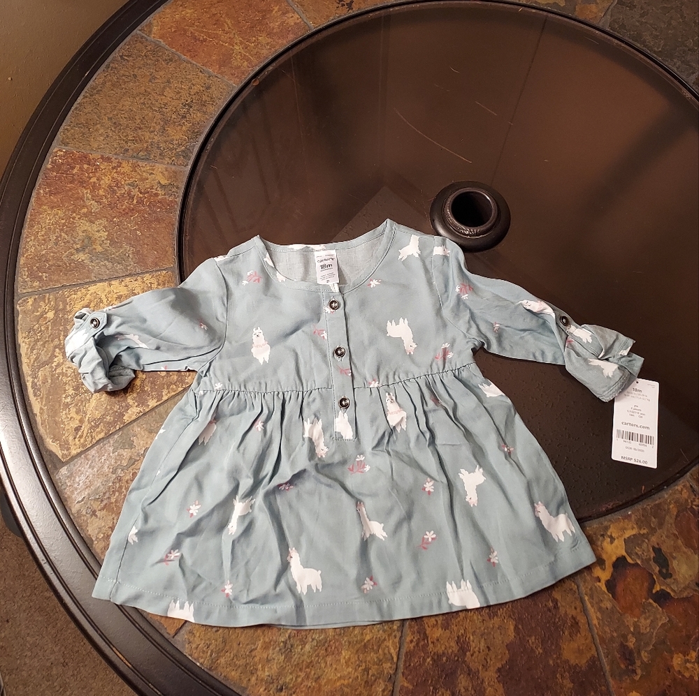 😊 4 for $20 Sale!  Carter Girls Size 18 Month Llama Top